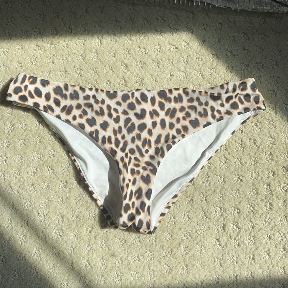 Pink brand cheetah bikini bottoms